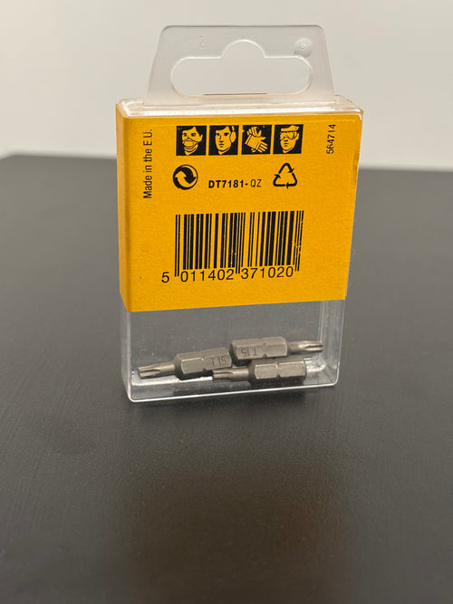 Dewalt T.15 Torx Bits x3