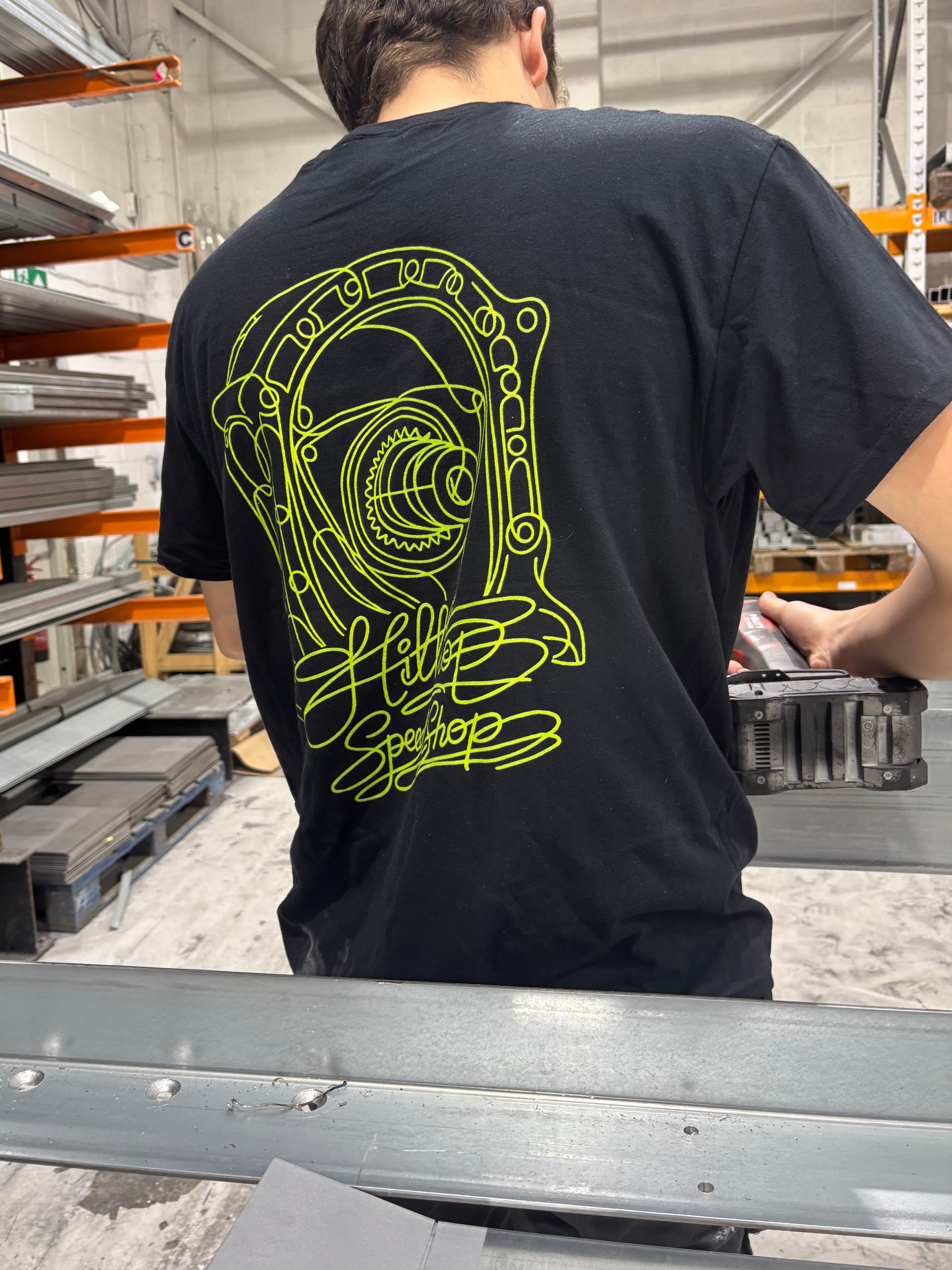 Hilltop Speed Shop T-Shirt | Rotary Engine Motorsport Garage Workshop Tee